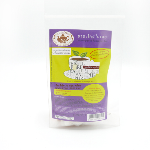 ชาสมุนไพร ตะไคร้ ใบเตย 1.5 กรัม