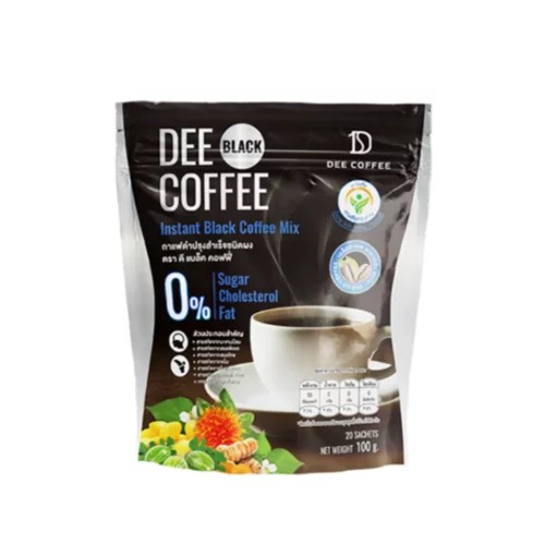 กาแฟสมุนไพร ชนิดผง ดี แบล็ค คอฟฟี่ 5 กรัม 20 ซอง/ห่อ
