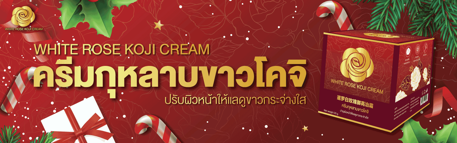 ภาพสไลด์กุหลาบขาวโคจิ(่ธีมคริสมาส)