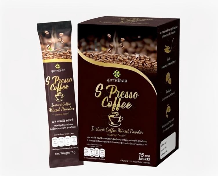 กาแฟสำเร็จรูป เอส เปรสโซ่ 17 กรัม  15 ซอง/กล่อง 